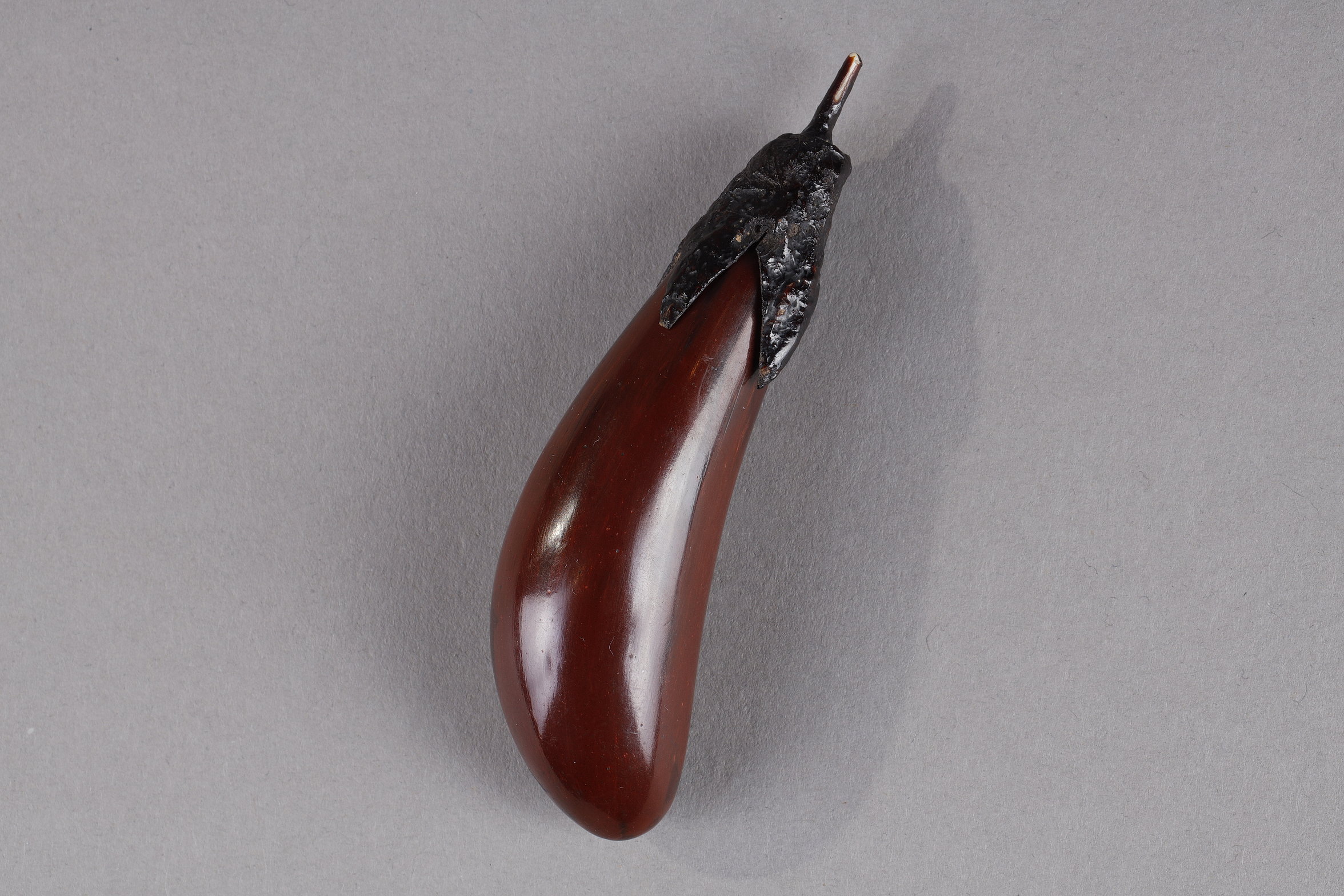 rare coconut snuff bottle shaped eggplant china 19th century